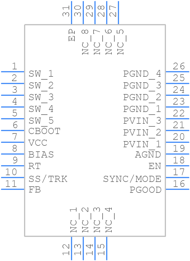 LM73605RNPT - Texas Instruments - PCB symbol