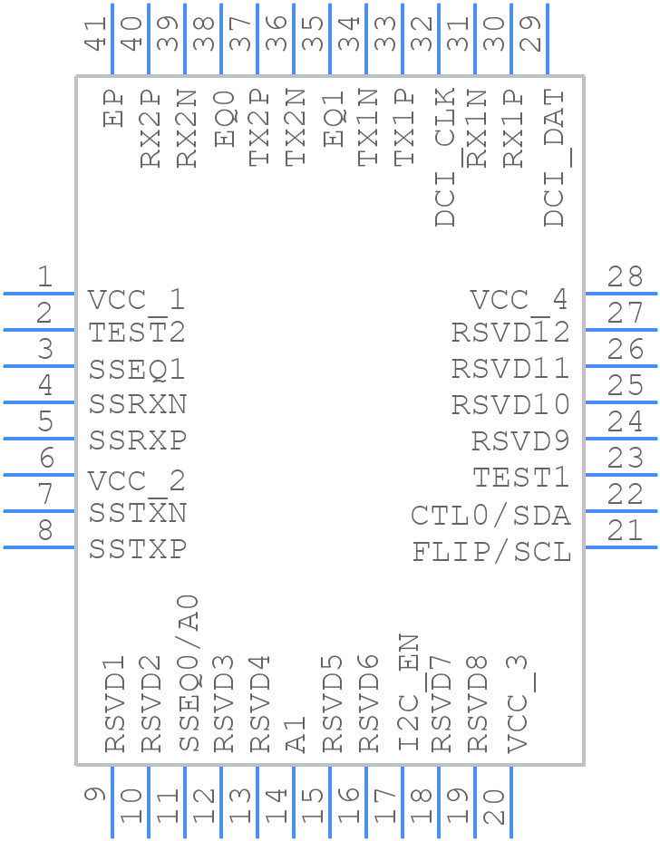 TUSB1042IRNQT - Texas Instruments - PCB symbol