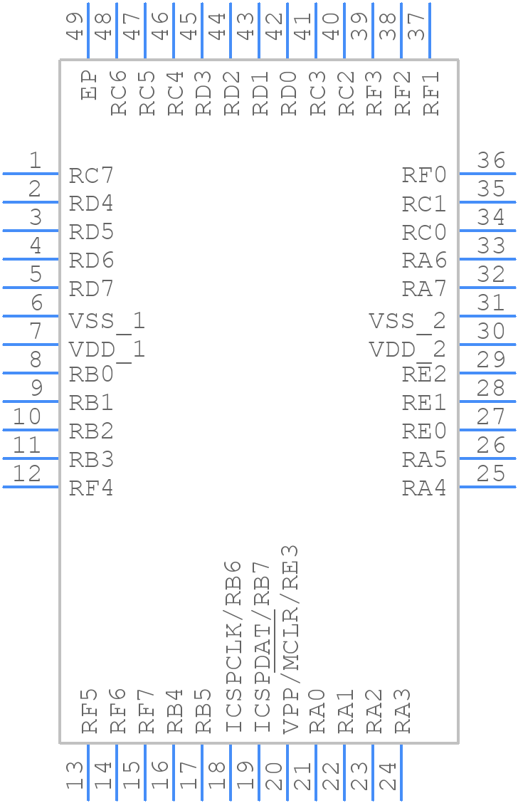 PIC18F56K42T-I/MV - Microchip - PCB symbol