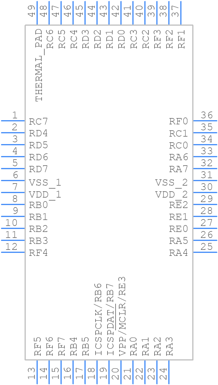 PIC18F56K42T-I/PT - Microchip - PCB symbol