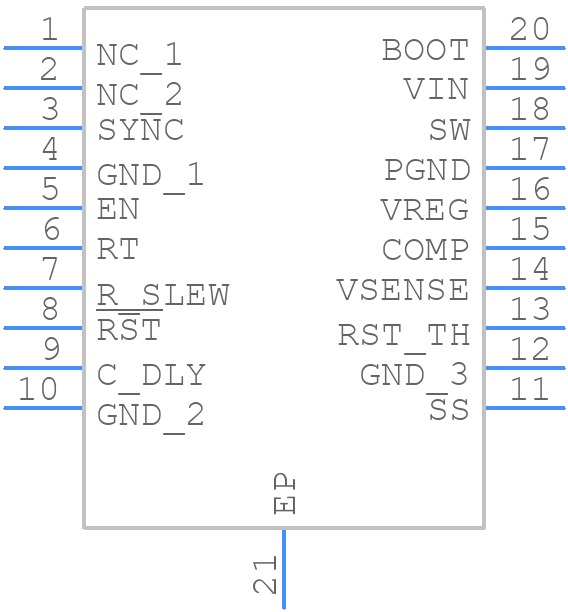 TPS55332QPWPRQ1 - Texas Instruments - PCB symbol