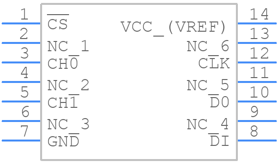 ADC0832CCWM/NOPB - Texas Instruments - PCB symbol