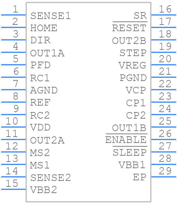 A3979SLPTR - Allegro Microsystems - PCB symbol