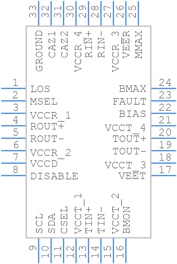 MAX3798ETJ+ - Analog Devices - PCB symbol