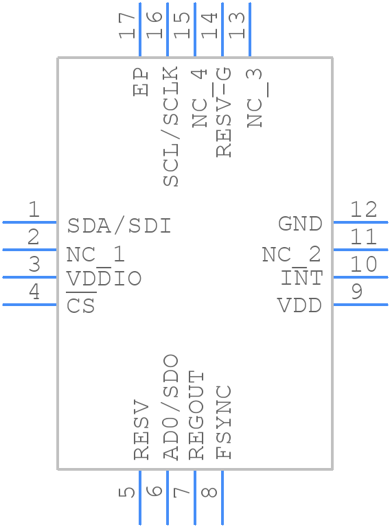 ITG-3701 - TDK - PCB symbol