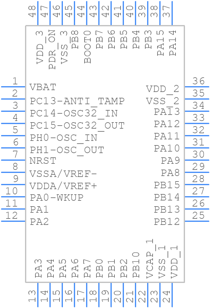 STM32F410CBT6 - STMicroelectronics - PCB symbol