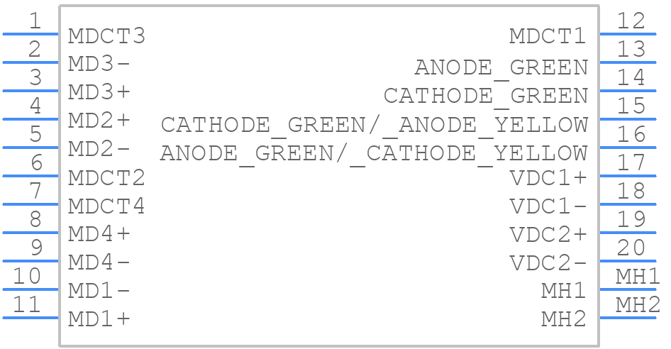 JXK0-0190NL - Yageo Group - PCB symbol