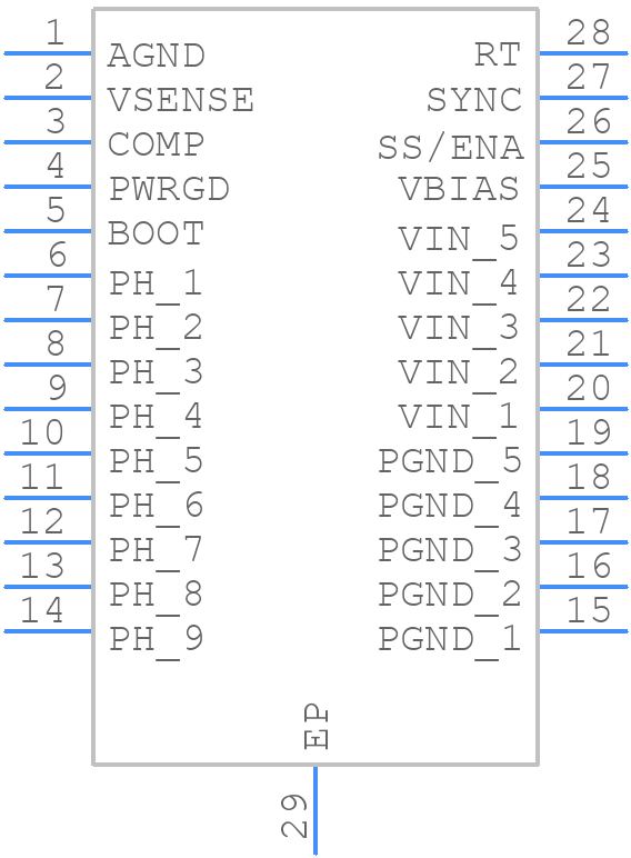 TPS54810PWPR - Texas Instruments - PCB symbol