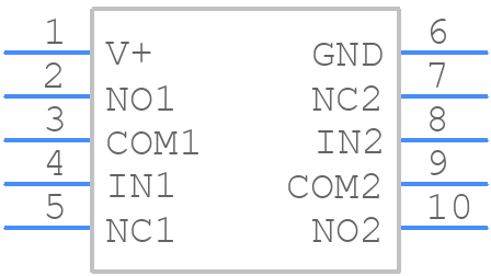 DG2735ADN-T1-GE4 - Vishay - PCB symbol