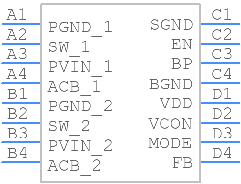 LM3253TMX/NOPB - Texas Instruments - PCB symbol