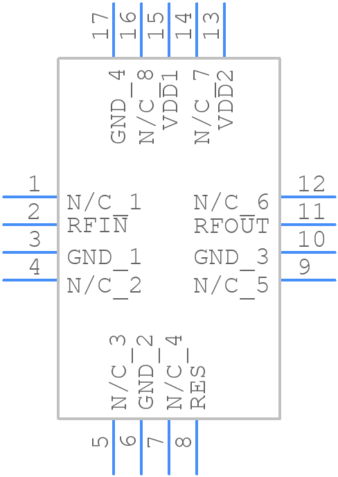 HMC382LP3E - Analog Devices - PCB symbol