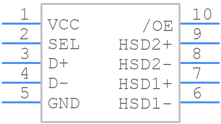 FSUSB42MUX - onsemi - PCB symbol