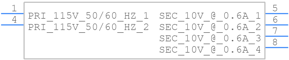 F20-600-C2 - Triad Magnetics - PCB symbol