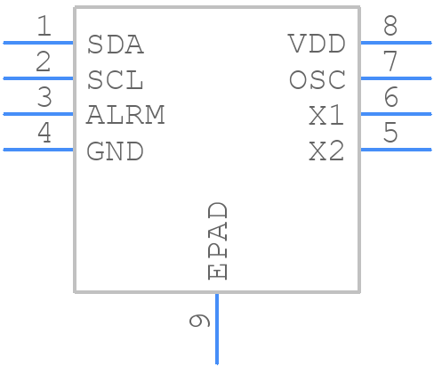 MAX31629MTA+T - Analog Devices - PCB symbol