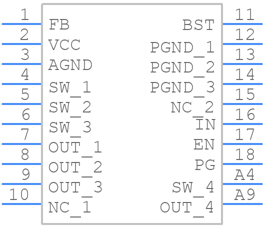 MPM3620AGQV-Z - Monolithic Power Systems (MPS) - PCB symbol