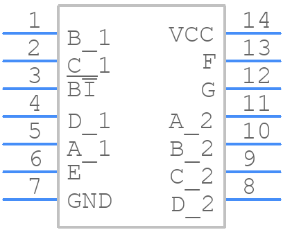 SNJ54LS49J - Texas Instruments - PCB symbol