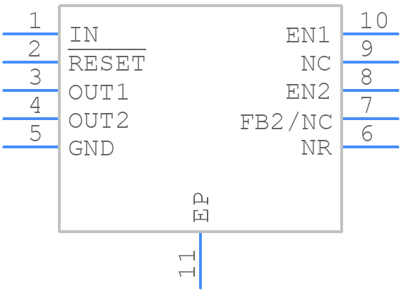 TPS71319DRCR - Texas Instruments - PCB symbol