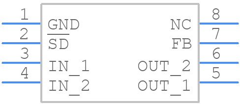NCP3334DADJR2G - onsemi - PCB symbol
