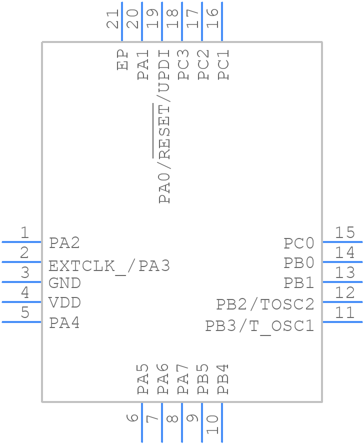ATTINY1616-MFR - Microchip - PCB symbol