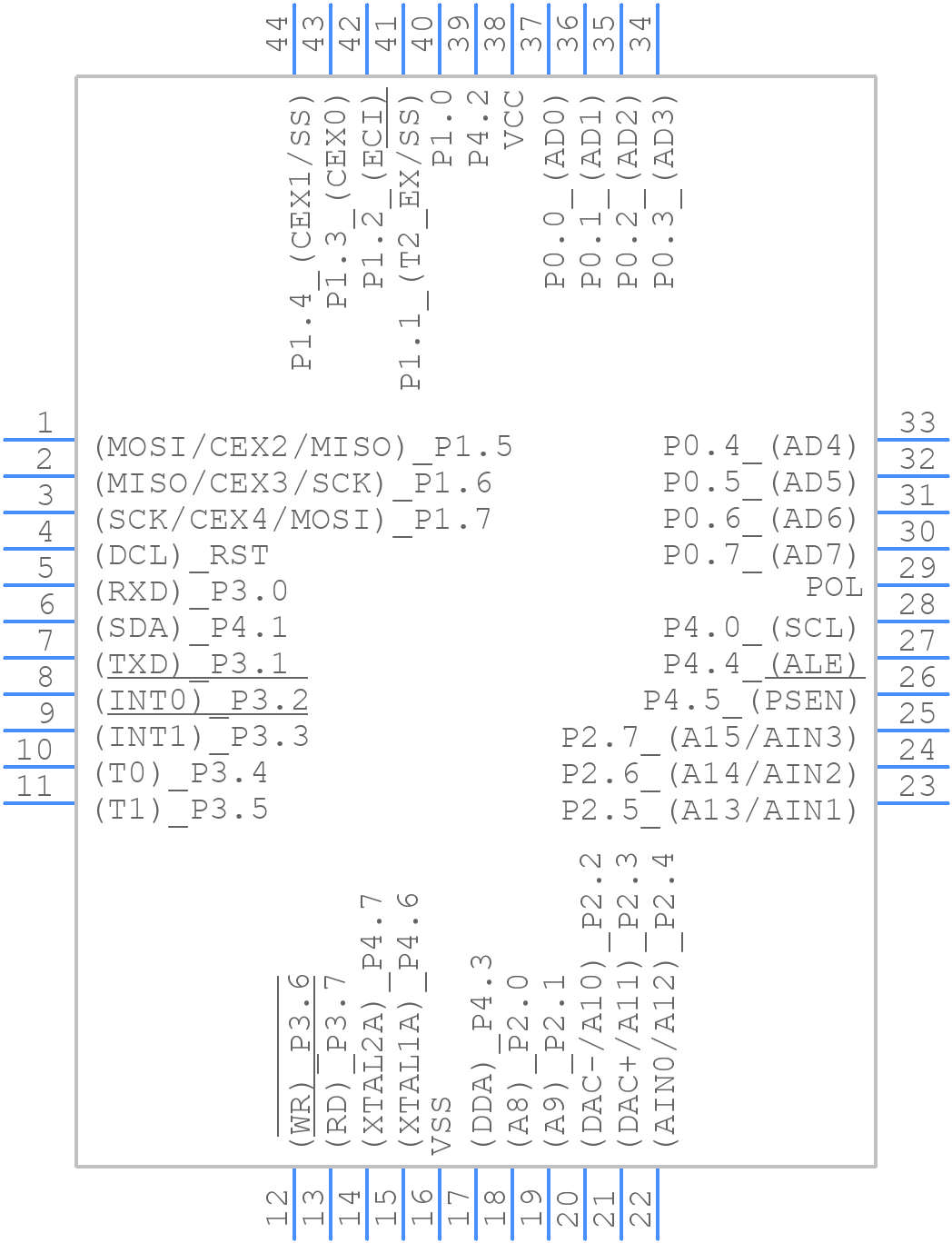 AT89LP51RB2-20AU - Microchip - PCB symbol