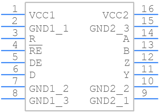 ISO3080DWRG4 - Texas Instruments - PCB symbol