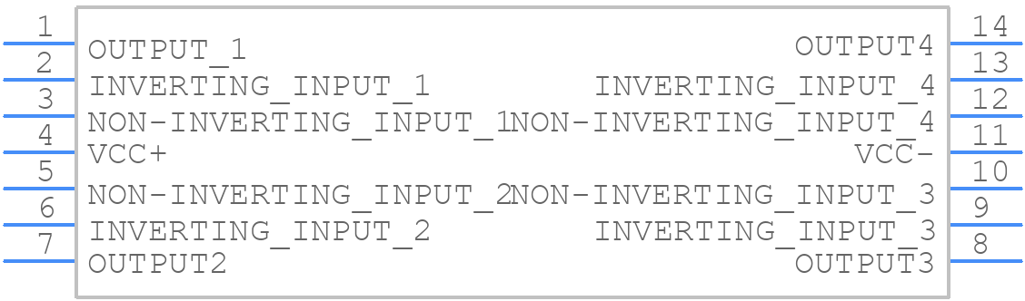 TL074ACDT - STMicroelectronics - PCB symbol
