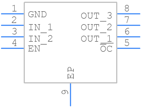 TPS2065DGNR-1G4 - Texas Instruments - PCB symbol