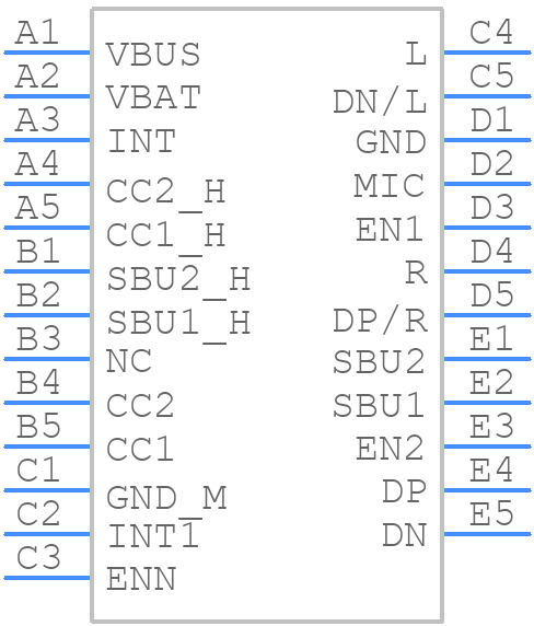 FSA4476UCX - onsemi - PCB symbol