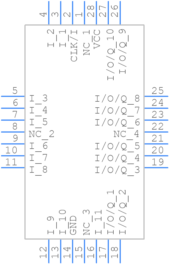 TIBPAL22V10-10CFN - Texas Instruments - PCB symbol