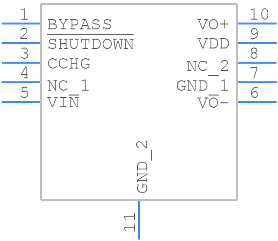LM4951ASDBD/NOPB - Texas Instruments - PCB symbol