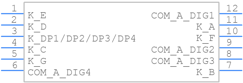 CA56-12GWA - Kingbright - PCB symbol