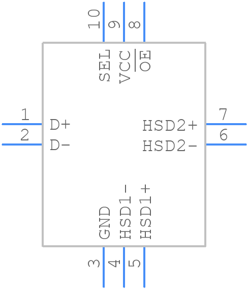 FSUSB42UMX - onsemi - PCB symbol