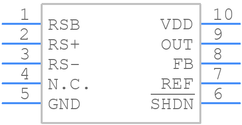 MAX9923FEUB+ - Analog Devices - PCB symbol