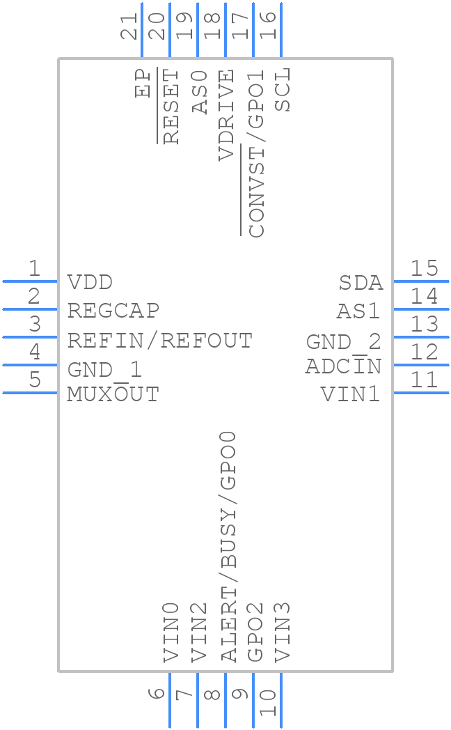 AD7091R-5BCPZ-RL7 - Analog Devices - PCB symbol