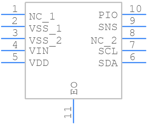 DS2782G+ - Analog Devices - PCB symbol