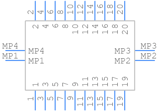 BM20B(0.8)-20DS-0.4V(53) - Hirose - PCB symbol