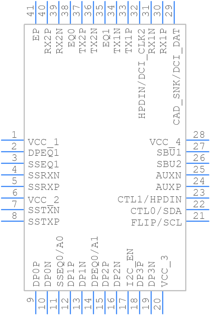 TUSB546A-DCIRNQT - Texas Instruments - PCB symbol