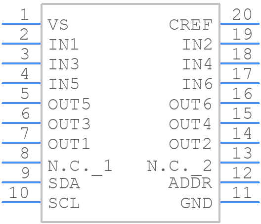 TDA7448 - STMicroelectronics - PCB symbol