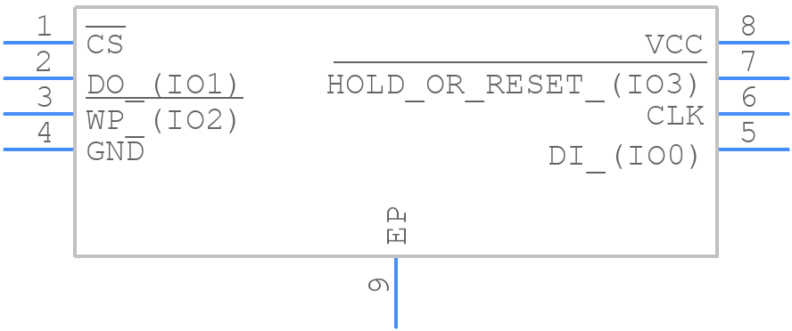 W25Q128JVPIQ TR - Winbond - PCB symbol