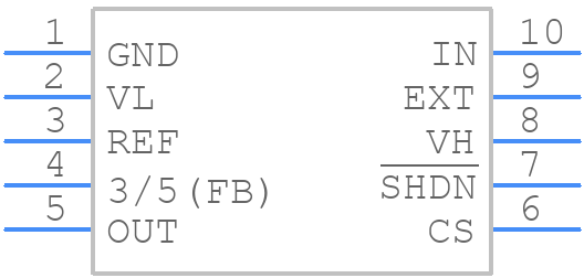 MAX1745EUB+ - Analog Devices - PCB symbol