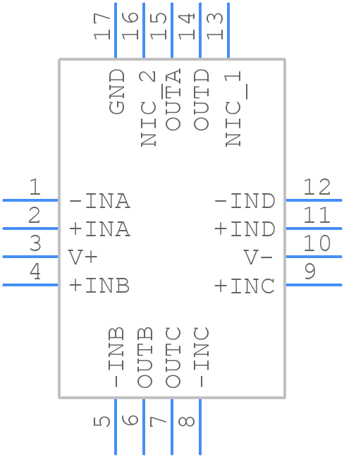 ADA4622-4ACPZ-R7 - Analog Devices - PCB symbol