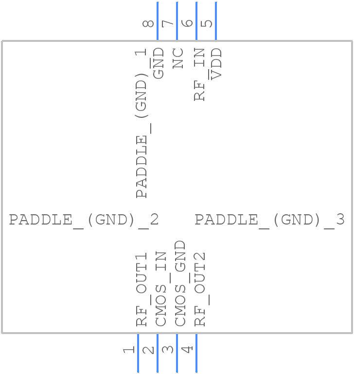 M3SWA-2-50DRA+ - Mini-Circuits - PCB symbol