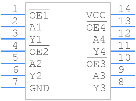 MC74VHCT125ADTRG - onsemi - PCB symbol