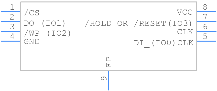 W25Q16FWUXIE TR - Winbond - PCB symbol