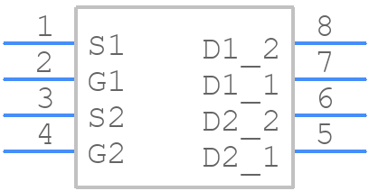 DMC3028LSDXQ-13 - Diodes Incorporated - PCB symbol