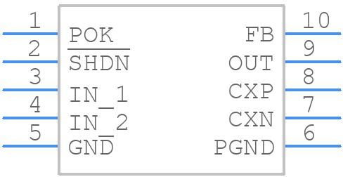 MAX1759EUB+ - Analog Devices - PCB symbol