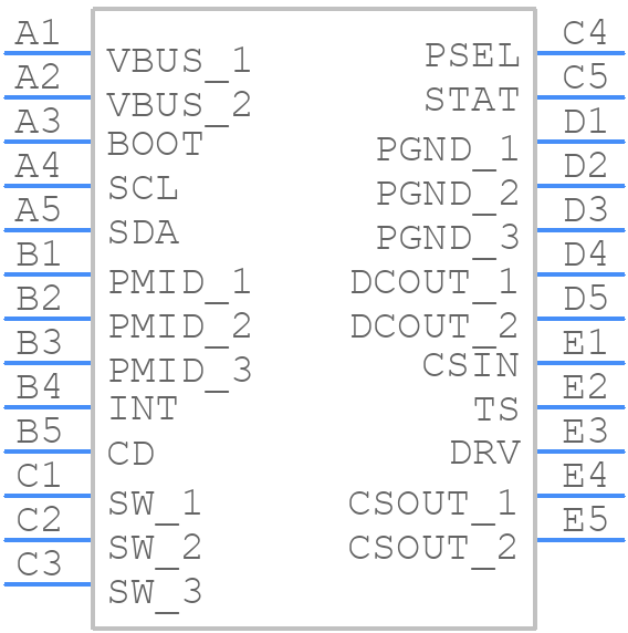 BQ24180YFFT - Texas Instruments - PCB symbol