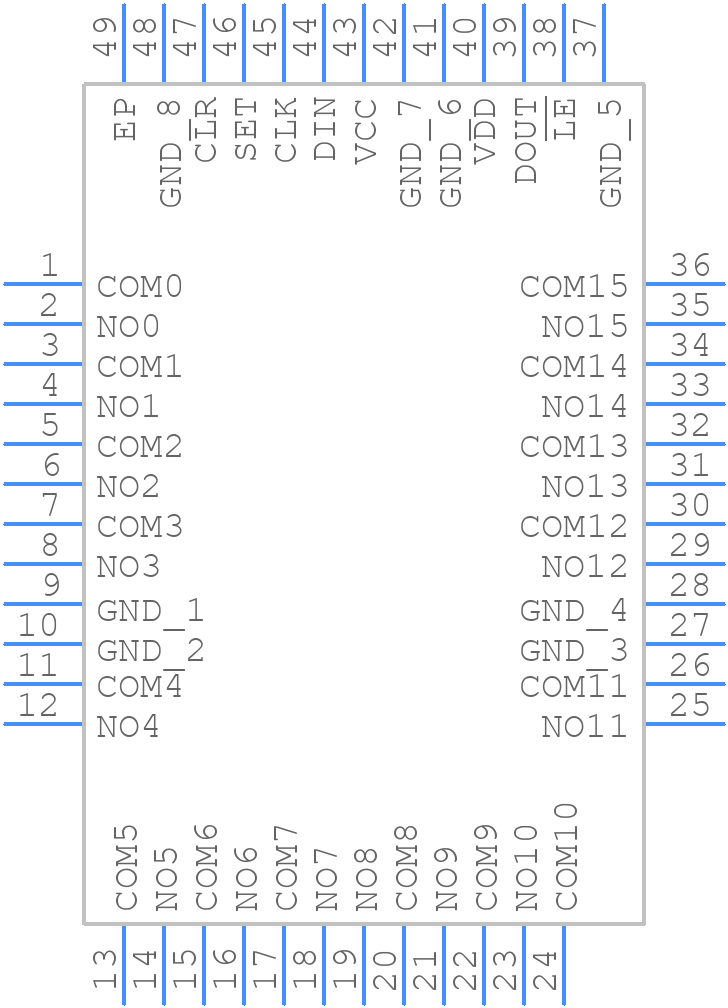 MAX14866UTM+ - Analog Devices - PCB symbol