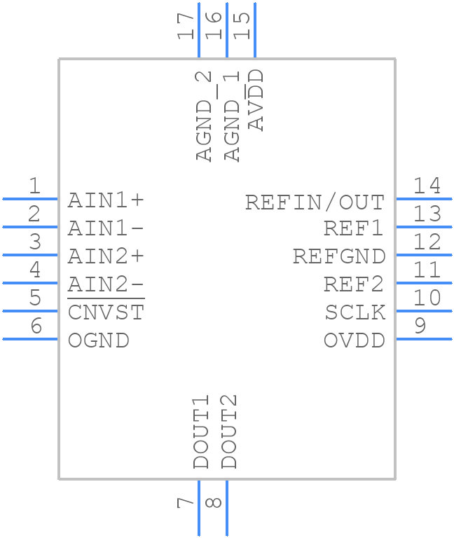MAX11192ATE+ - Analog Devices - PCB symbol
