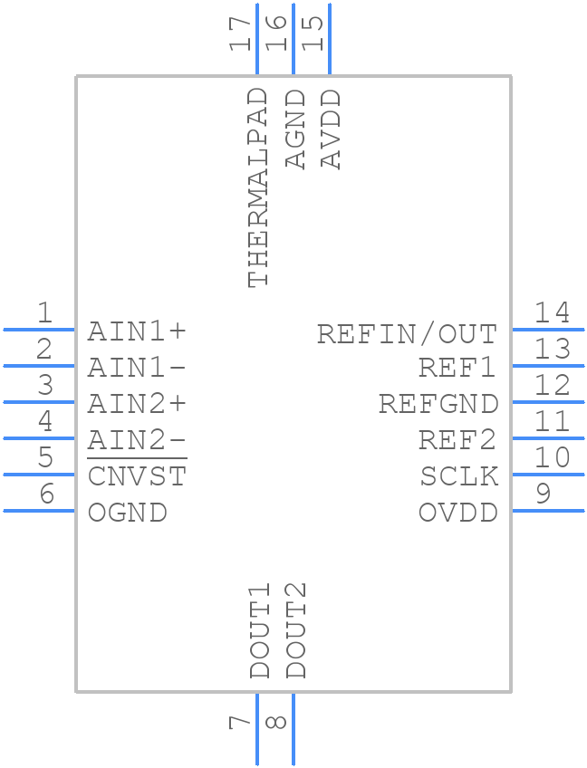 MAX11192ATE+T - Analog Devices - PCB symbol